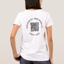 Your QR Code Text and Color Promotional T-Shirt