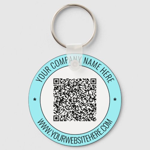 Your QR Code Text and Colors Promotional Keychain