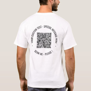 Your QR Code Text and Colors Promotional T-Shirt