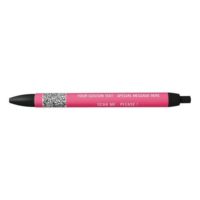Your QR Code Text Business Promotional Pen Example (Front)