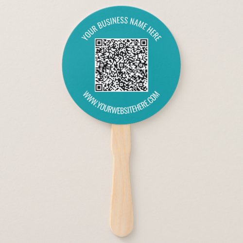 Your QR Code Text Promotional Business Hand Fan