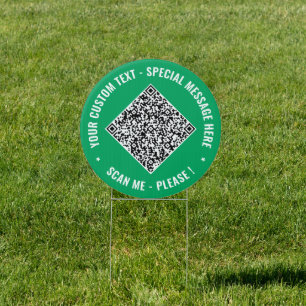 Your QR Code Text Promotional Outdoor Sign Example