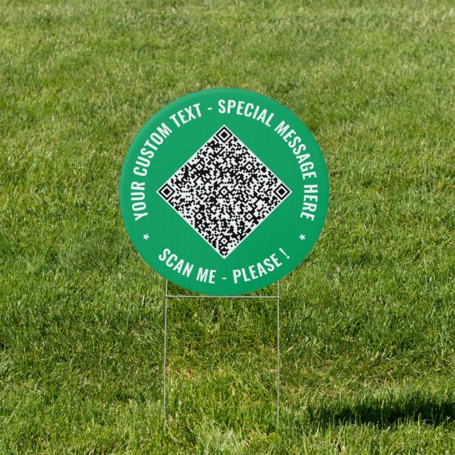 Your QR Code Text Promotional Outdoor Sign Example (Insitu)