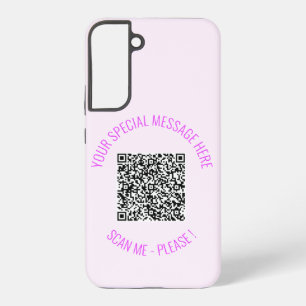 Your QR Code Text Your Special Message Modern Gift Samsung Galaxy S22+ Case