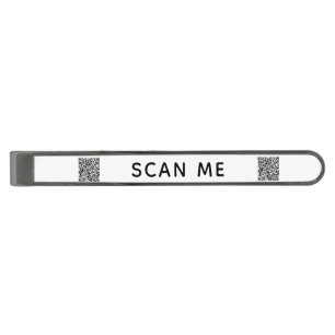 Your QR Code Tie Bar Example Custom Text