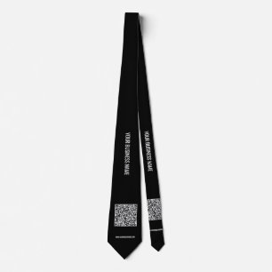Your QR Code Tie with Custom Text and Colors