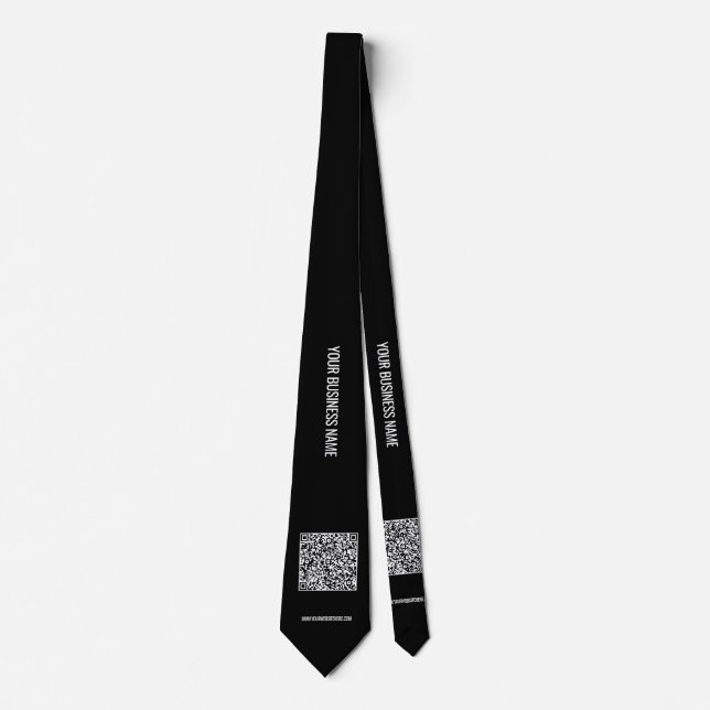 Your QR Code Tie with Custom Text and Colors (Front)