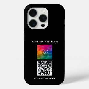 Your QR Code Upload Business Company Logo to iPhone 15 Pro Case