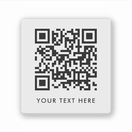 Your QR Code | Upload Your Own with Custom Text Sticker | Zazzle