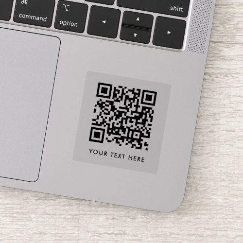 Your QR Code  Upload Your Own with Custom Text Sticker