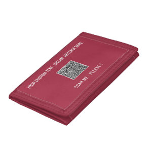Your QR Code Wallet Example Custom Text and Color