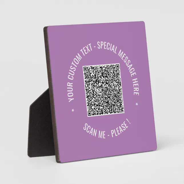 Code Save Plaque Your QR Code with Custom Text and Colors Plaque | Zazzle