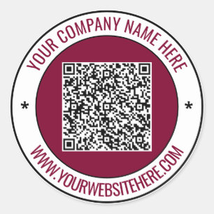 Your QR Codem Custom Text Name Business Sticker