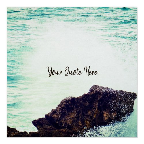 Your Quote Here  Crashing Wave Poster