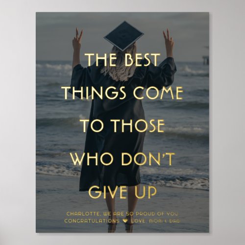 Your Quote  Photo Overlay Motivational Wisdom Foil Prints