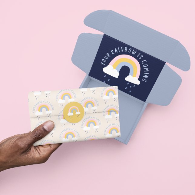 Your Rainbow Is Coming Gift Bag Tissue Paper (Encourage someone special with this, "Your rainbow is coming" tissue paper! )