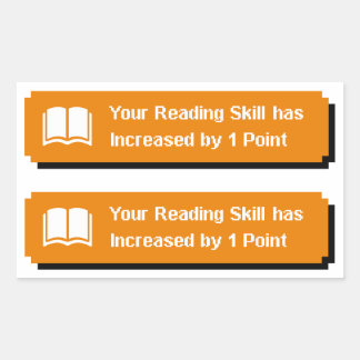 Your Reading Skill Has Increased Rectangular Sticker