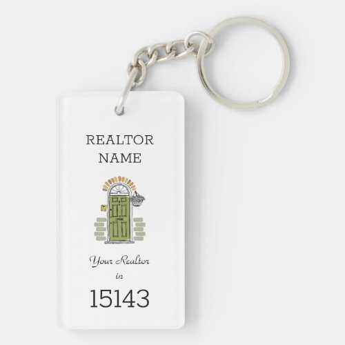 Your Realtor Name in Zip Code Marketing Keychain