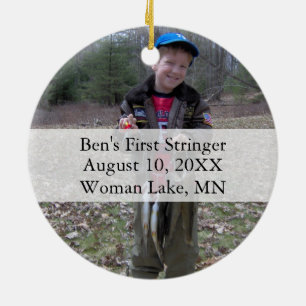 Your Record Fish Photo Ceramic Ornament