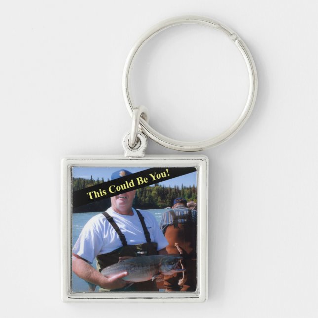 Your Record Fish Photo Keychain (Front)