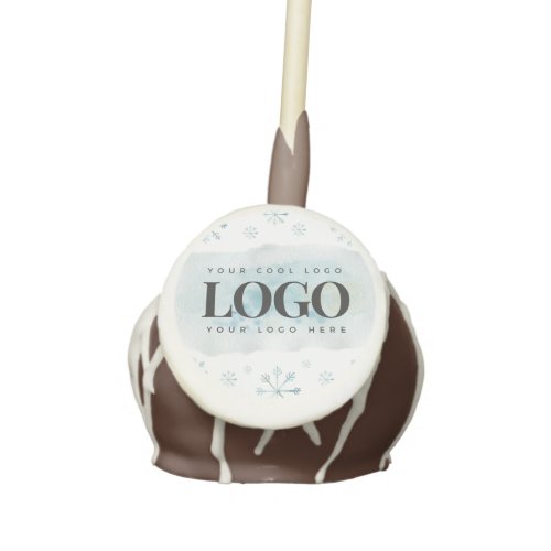 Your Rectangle Business Logo Snowflake Winter  Cake Pops