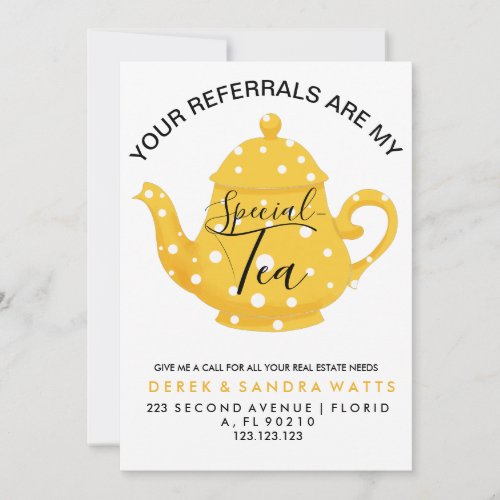 Your Referrals Are My âœSpecial _ Small Business Co Thank You Card