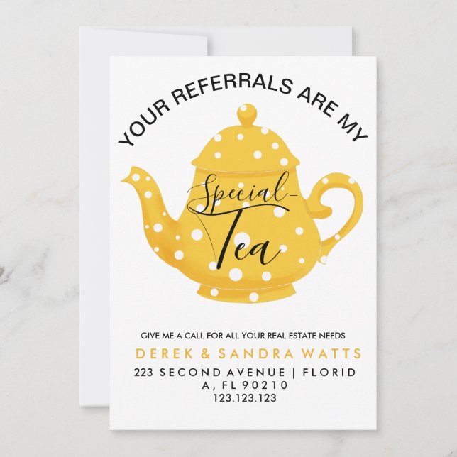 Your Referrals Are My “Special - Small Business Co Thank You Card (Front)