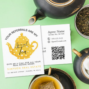 Your Referrals Are My Special tea Small Business Flyer