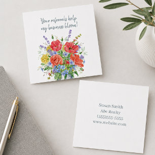 Your Referrals Help my Business Bloom Referral Note Card