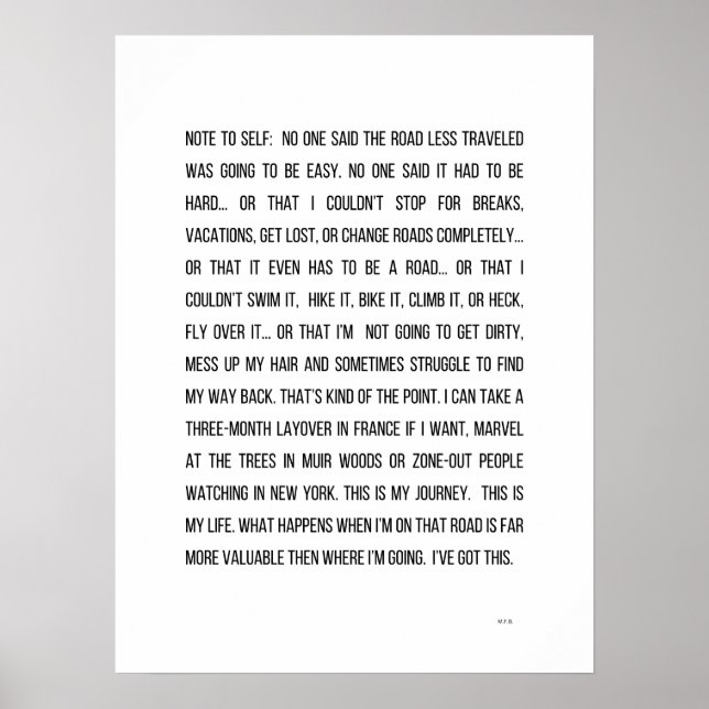 Your Road Poster (Front)