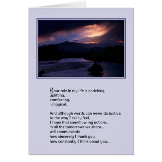 Your Role in My Life...Love Greeting Cards