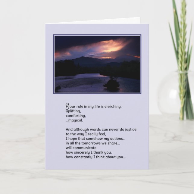 Your Role in My Life...Love Thank You Card (Front)