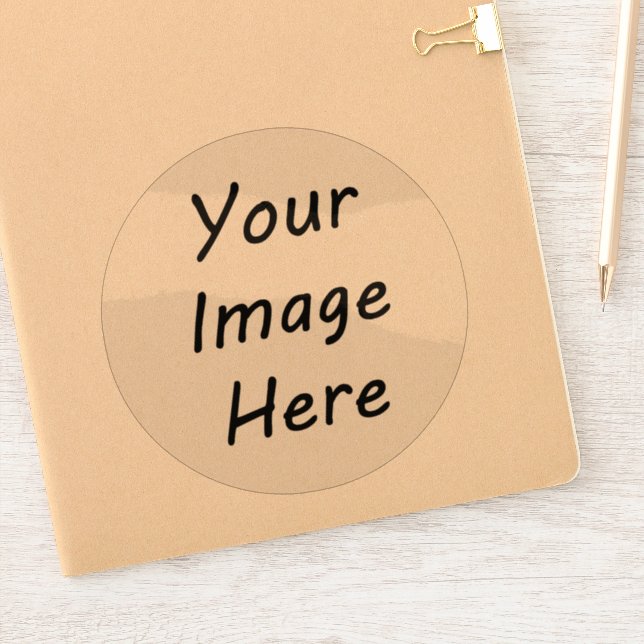 Your Round Image Here Sticker (Notebook)