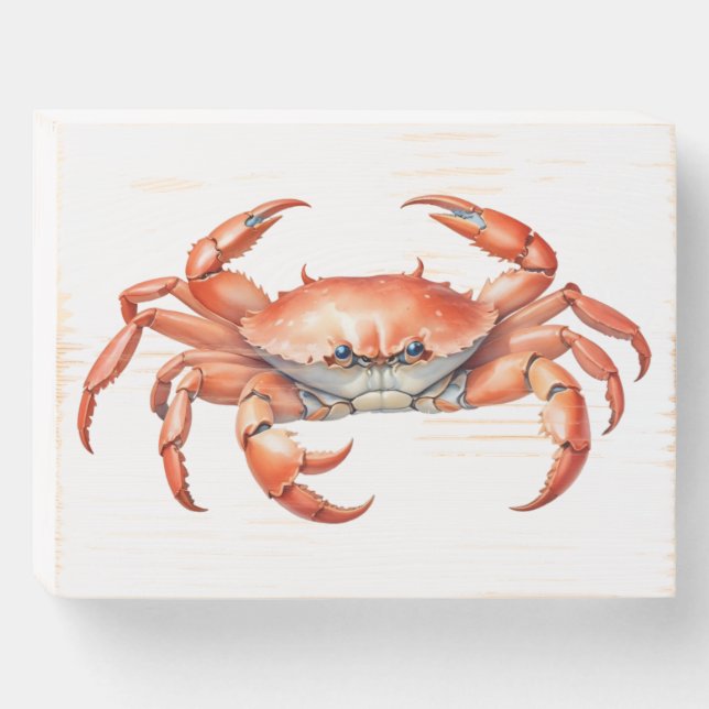 Your Rustic Crab Wooden Box Sign (Front Horizontal)