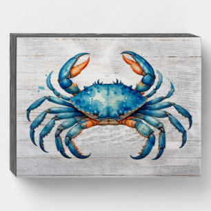 Your Rustic Crab Wooden Box Sign