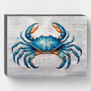 Your Rustic Crab Wooden Box Sign