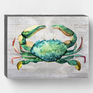 Your Rustic Crab Wooden Box Sign