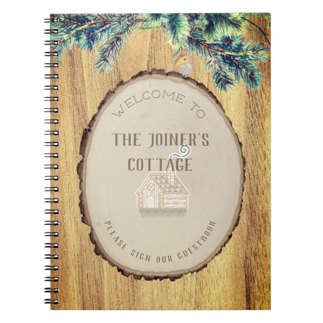 Your Rustic Lake Cabin Guest Welcome Notebook (Front)