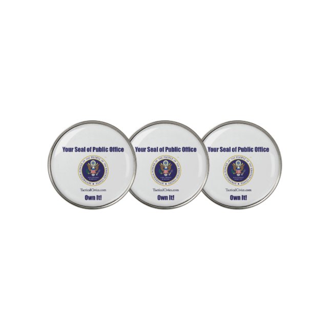 Your Seal of Public Office Golf Ball Marker (3 Up)
