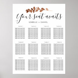 Your Seat avaits Script  Wedding Seating Charts