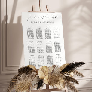 Your Seat Awaits   Script Wedding Seating Chart Foam Board