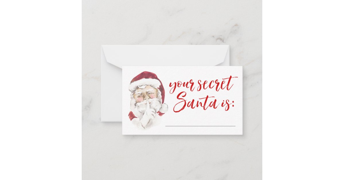 Santa Clause Raffle Your Secret Santa Gift Exchange Raffle Card | Zazzle