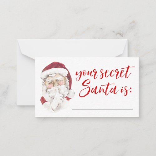 Your Secret Santa Gift Exchange Raffle Card 