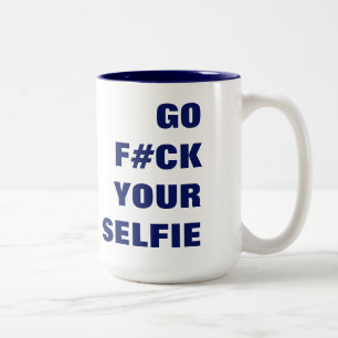 YOUR SELFIE custom monogram mugs