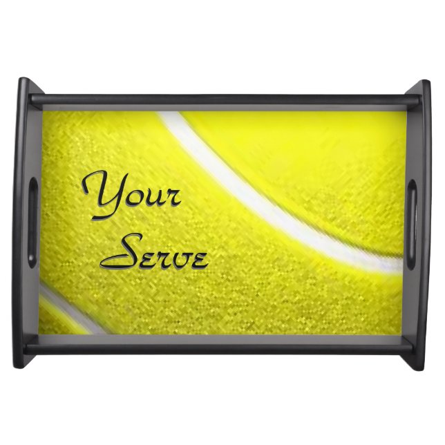 Your Serve Tennis Ball Sport Design Serving Tray (Front)