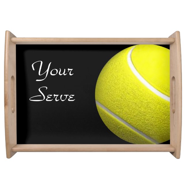 Your Serve Tennis Ball Sport Design Serving Tray (Front)