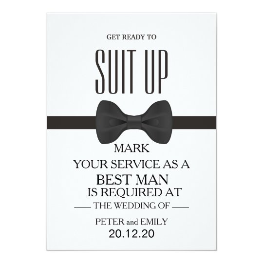 your service as a best man invitation zazzle com
