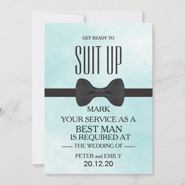 Your Service as a Best Man Invitation (Front)