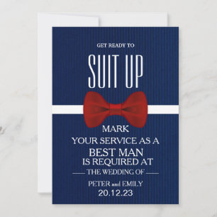 Your Service as a Best Man Invitation