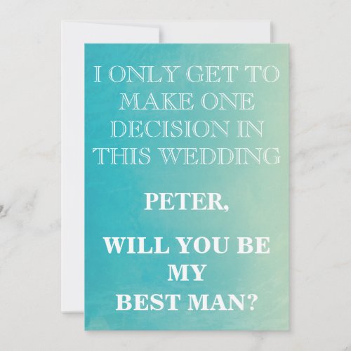 Your Service as a Best Man Request Invitation